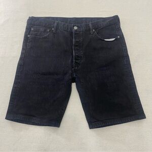 Levi's 501 XX Black Denim 9" Shorts Men Size 36 Jorts Button Fly Skater Grunge